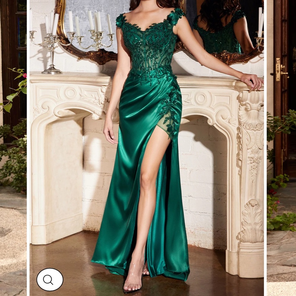 Cinderella Divine Emerald Corset Prom Dress Size M